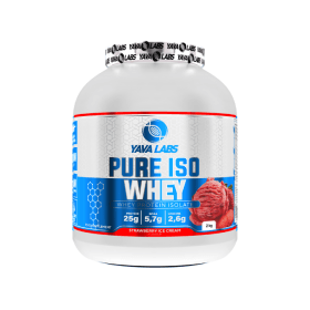 Proteina din zer,Yava Labs, Elite Whey Protein, 2000 grame, gust inghetata de capsuni