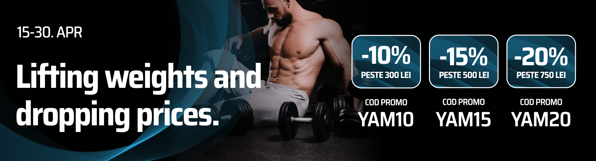 YAM - Cod promo 10%,15%,20%